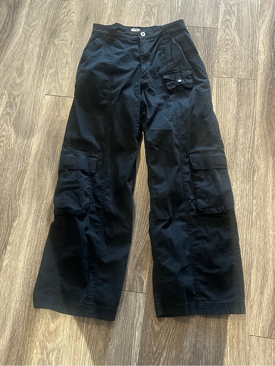 Cotton On Pants - Cotton on baggy black cargo pants size 6
